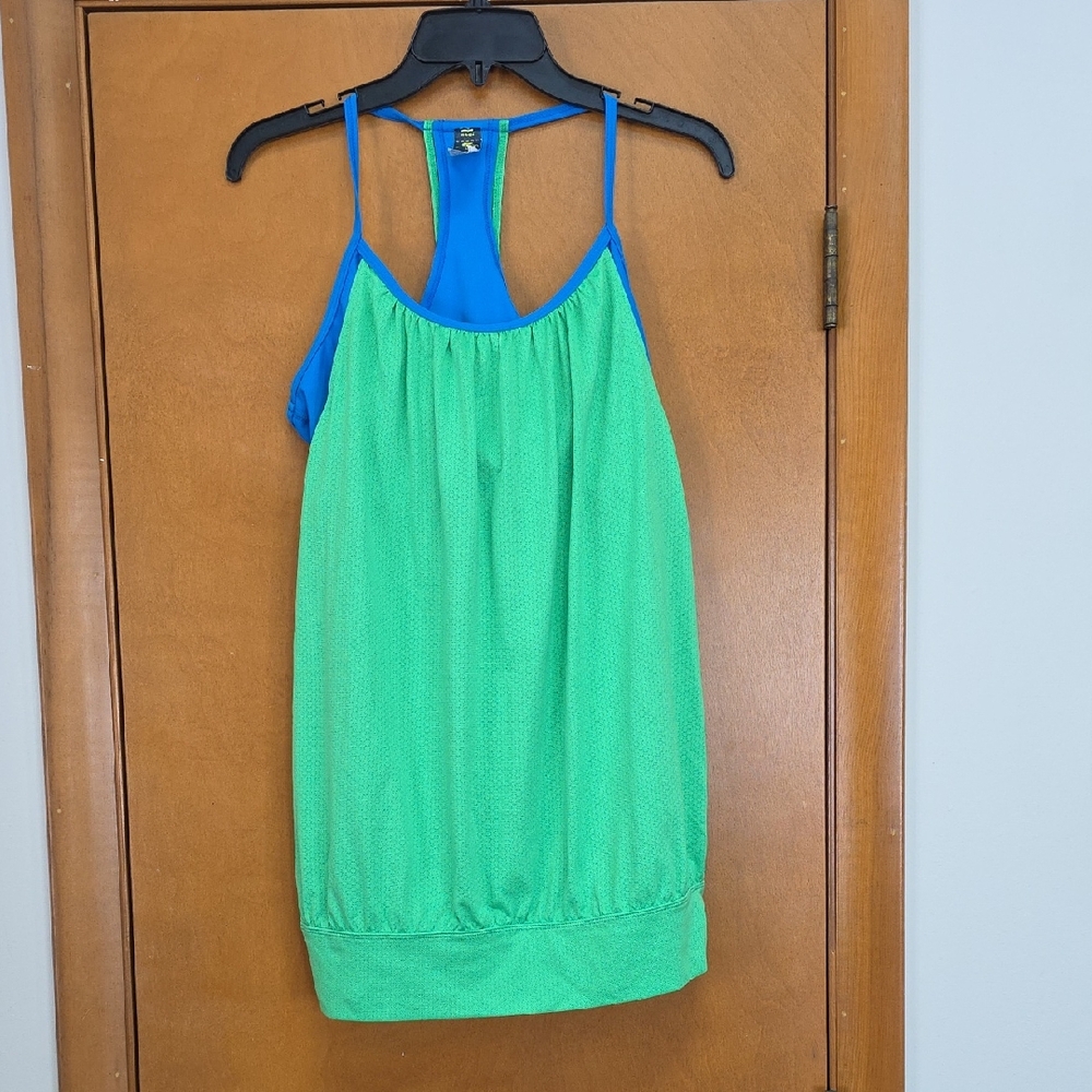 Xersion Blue and Green Tank Top